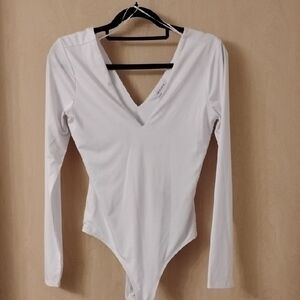 White Long Sleeve Bodysuit